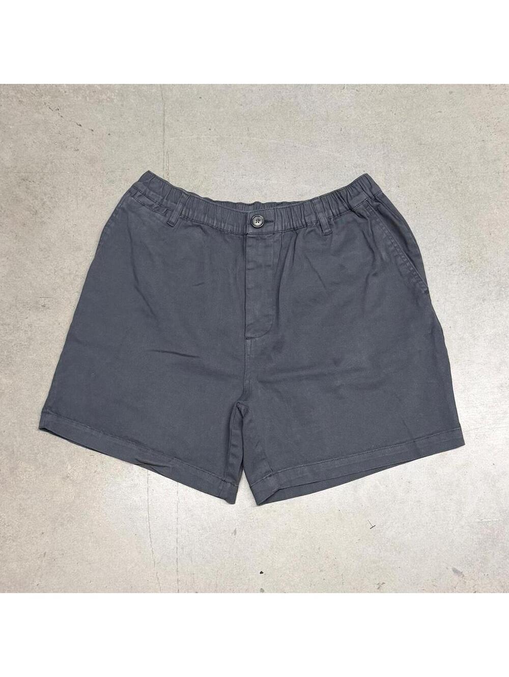 Cove USA Shorts Mens 34 Gray 5" Elastic Waist Stretch Cotton Twill Casual Chinos